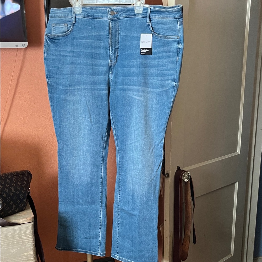 Nine West Light Blue Straight Leg Jeans